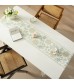 MOCOFO Leaf Print Table Runner - 14x72 Inch Beige - Elegant Dining Table Decoration