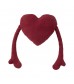 MOCOFO Red Heart Throw Pillow, Romantic Decorative Lumbar Cushion, Soft Plush Pillow for Valentine's Day & Home Decor