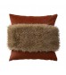 MOCOFO Faux Fur & Velvet Pillow Cover, Light Luxury Lumbar Support Cushion Case