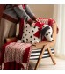 MOCOFO Knitted Dalmatian Pillow, Cute Dog Throw Cushion with Scarf, Soft Decorative Pillow for Kids & Home Decor