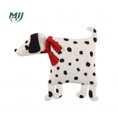 MOCOFO Knitted Dalmatian Pillow, Cute Dog Throw Cushion with Scarf, Soft Decorative Pillow for Kids & Home Decor
