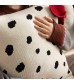 MOCOFO Knitted Dalmatian Pillow, Cute Dog Throw Cushion with Scarf, Soft Decorative Pillow for Kids & Home Decor