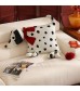 MOCOFO Knitted Dalmatian Pillow, Cute Dog Throw Cushion with Scarf, Soft Decorative Pillow for Kids & Home Decor