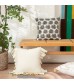 MOCOFO Textured Floral Appliqué Throw Pillow Cover, Modern Decorative Cushion Case for Sofa, Bed, Living Room