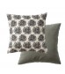 MOCOFO Textured Floral Appliqué Throw Pillow Cover, Modern Decorative Cushion Case for Sofa, Bed, Living Room