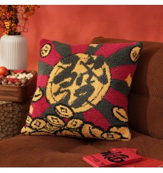 MOCOFO Artistic Chenille Throw Pillow, Unique Pattern Accent Cushion for Home Decor