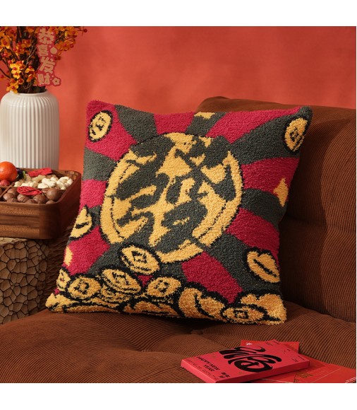 MOCOFO Artistic Chenille Throw Pillow, Unique Pattern Accent Cushion for Home Decor