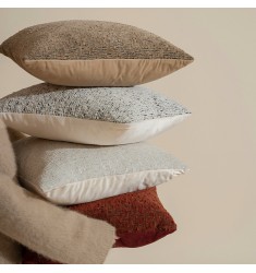 MOCOFO Textured Woven Throw Pillow Cover, Rustic Brown Accent Cushion Sham