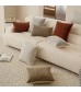 MOCOFO Textured Woven Throw Pillow Cover, Rustic Brown Accent Cushion Sham