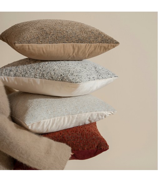 MOCOFO Textured Woven Throw Pillow Cover, Rustic Brown Accent Cushion Sham