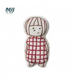 Cute Cartoon Girl Plush Pillow - Soft Decorative Kid's Cushion for Nursery, Playroom, Bedroom - MOCOFO