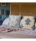 MOCOFO Floral Medallion Throw Pillow Cover, Botanical Decorative Cushion Case for Sofa, Bed, Living Room Accent