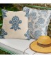 MOCOFO Floral Medallion Throw Pillow Cover, Botanical Decorative Cushion Case for Sofa, Bed, Living Room Accent