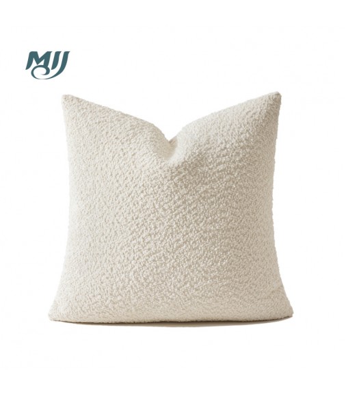 Textured Velvet Throw Pillow Cover - Soft Solid Color Cushion Case for Sofa, Bed, Living Room Decor - MOCOFO