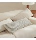 MOCOFO Textured Lumbar Pillow Cover, Soft Neutral Decorative Long Cushion Case for Sofa, Bed, Bench Accent