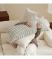 MOCOFO Textured Lumbar Pillow Cover, Soft Neutral Decorative Long Cushion Case for Sofa, Bed, Bench Accent
