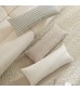 MOCOFO Textured Lumbar Pillow Cover, Soft Neutral Decorative Long Cushion Case for Sofa, Bed, Bench Accent