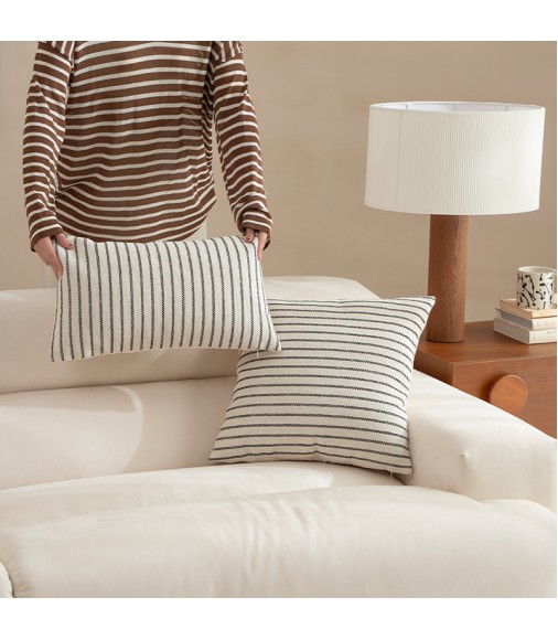 MOCOFO Striped Throw Pillow Cover, Modern Farmhouse Decorative Cushion Case for Sofa, Bed, Living Room