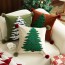 MOCOFO Christmas Throw Pillow Cover - Cotton Festive Plaid Holiday Decor