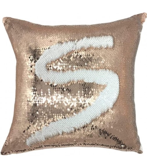 Mocofo Unicorn Fish Glitter Sequins Pillow – White Gold Reversible Mermaid Cushion