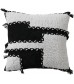 MOCOFO Decorative Velvet Pillow Case - Black White Tufted Throw Pillow Cover