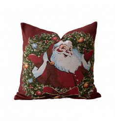 MOCOFO Vintage Woven Christmas Throw Pillow Cover 18x18 Jacquard Double Case