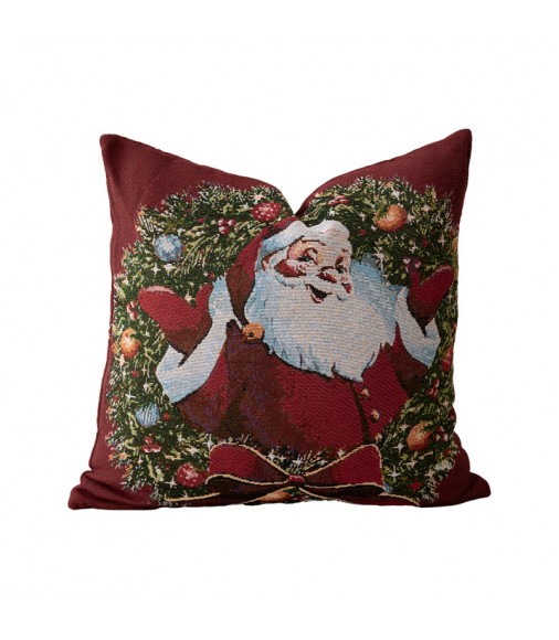 MOCOFO Vintage Woven Christmas Throw Pillow Cover 18x18 Jacquard Double Case