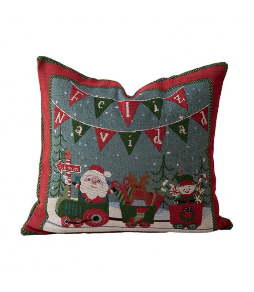 MOCOFO Woven Jacquard Christmas Throw Pillow Cover 18x18 Double Sided Decor