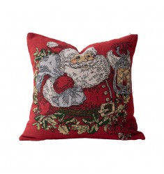 MOCOFO Vintage Jacquard Christmas Throw Pillow Cover 18x18 Double Sided Case