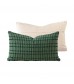 French Woven Cotton Throw Pillow Cover Heathered Lumbar Cushion Case