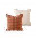 French Woven Cotton Throw Pillow Cover Heathered Lumbar Cushion Case