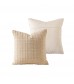 French Woven Cotton Throw Pillow Cover Heathered Lumbar Cushion Case