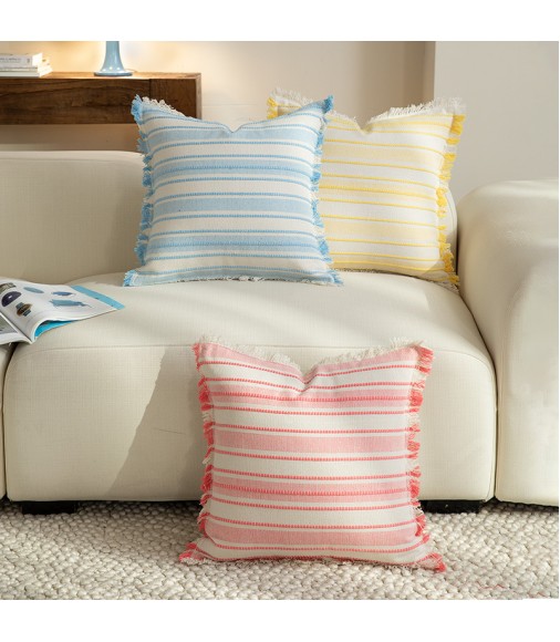 Boho Throw Pillow Cover with Tassels Accent Couch Cushion (45x45 cm) Boho Throw Pillow Cover with Tassels Accent Couch Cushion (45x45 cm)