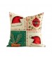 Cute Christmas Plush Throw Pillow Cover 18x18, Holiday Cushion Case for Couch