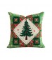 Cute Christmas Plush Throw Pillow Cover 18x18, Holiday Cushion Case for Couch