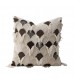 Jacquard Throw Pillow Cover 18x18, Boho Tassel Cushion Case for Couch