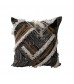 Jacquard Throw Pillow Cover 18x18, Boho Tassel Cushion Case for Couch