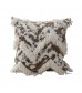 Jacquard Throw Pillow Cover 18x18, Boho Tassel Cushion Case for Couch