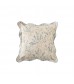 Scalloped Linen Throw Pillow Cover 18x18, Vintage Botanical Floral Cushion Case for Couch