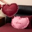 Heart Embroidered Wedding Pillows with Ruffle Edge | Romantic Newlywed Gift Cushion