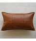 Modern Woven Faux Leather Pillow Covers, Italian Luxury Black & White Cushion Case for Sofa Decor