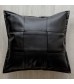 Modern Woven Faux Leather Pillow Covers, Italian Luxury Black & White Cushion Case for Sofa Decor
