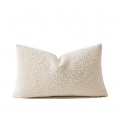 Creamy French Chic Chenille Throw Pillow Cover - Soft Luxury Textured Cushion Case for Sofa/Bed