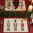 Nutcracker Christmas Placemats - Vintage Holiday Table Mats for Festive Dining Room Decor (Set)