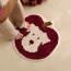 Cute Apple Puppy Tufted Rug - Soft Machine Washable Irregular Bath Mat & Bedside Decor