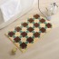 Retro Geometric Microfiber Bath Mat | Non-Slip Absorbent Bathroom Rug