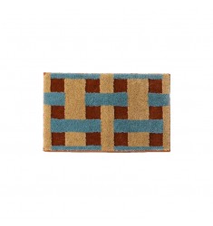 Retro Woven-Grid Microfiber Bath Mat | Non-Slip Absorbent Door Rug