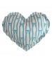 Vintage Ruffle Heart Throw Pillow | Pastel Striped Aesthetic Bed Cushion
