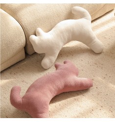 Minimalist Cat Silhouette Throw Pillow | Creative Animal Shaped Cushion