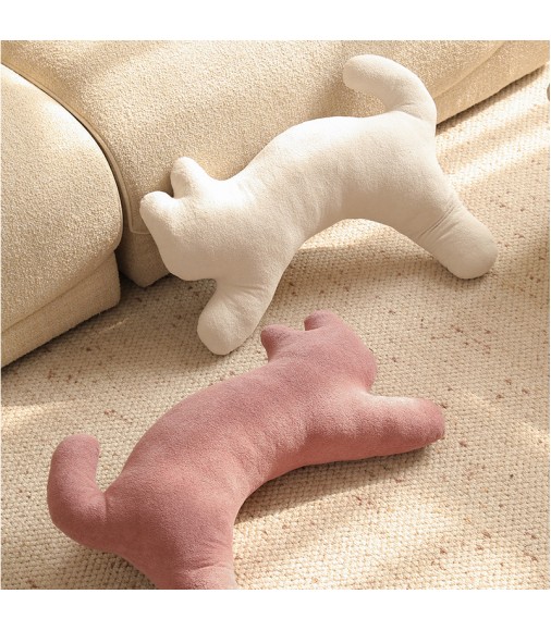 Minimalist Cat Silhouette Throw Pillow | Creative Animal Shaped Cushion